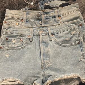 Levi's Light Blue Jean Shorts